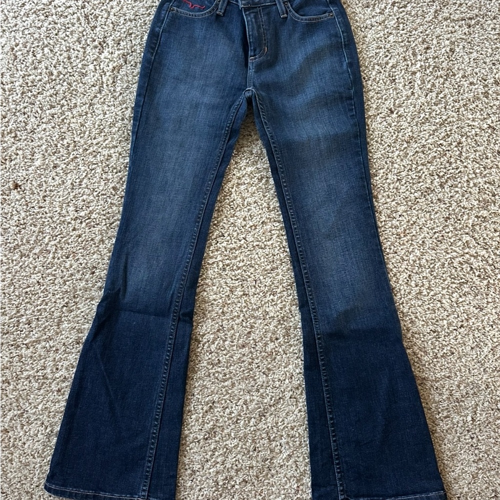 Kimes Ranch Blue Flare Wide Leg Jeans - Picture 1 of 4